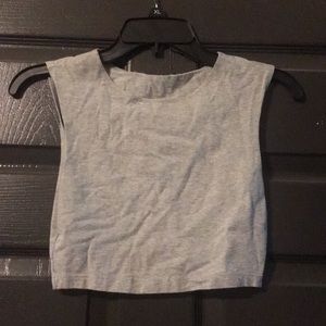 Grey crop top